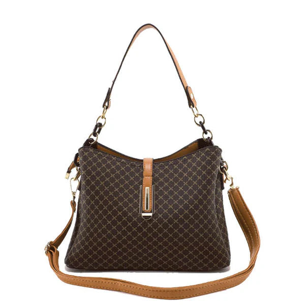 Large Capacity Triple Layer PU Leather Shoulder Messenger Bag