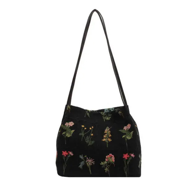 Floral Print Sweet Cotton Shoulder Messenger Bag
