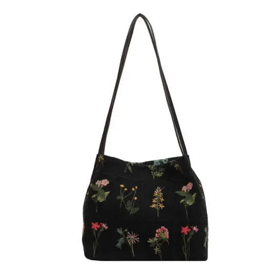 Floral Print Sweet Cotton Shoulder Messenger Bag