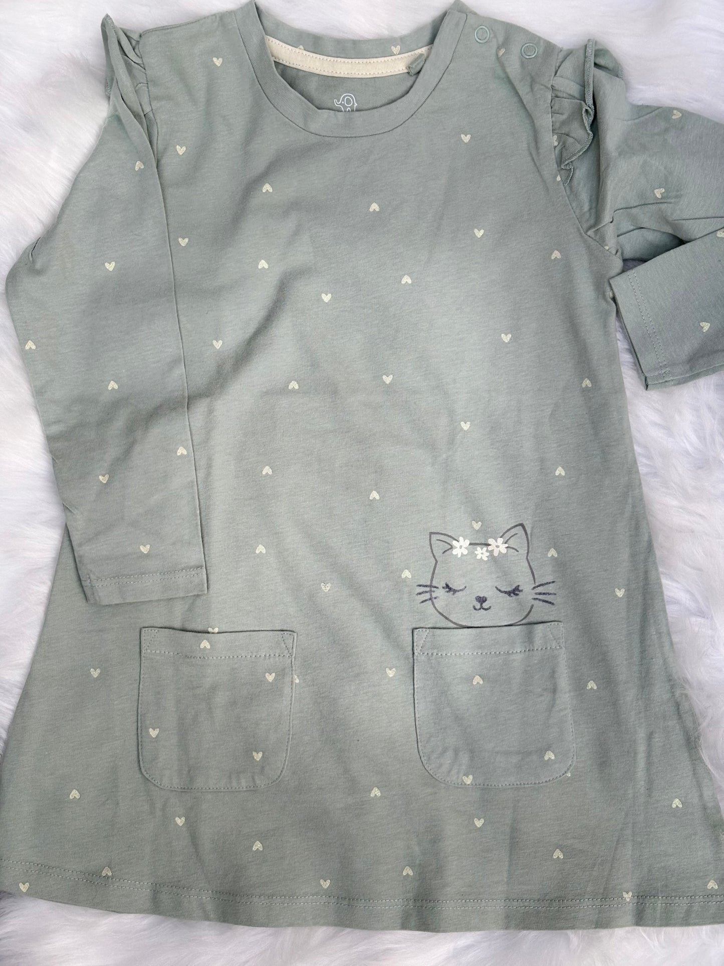 Cat Straight Girls Frock