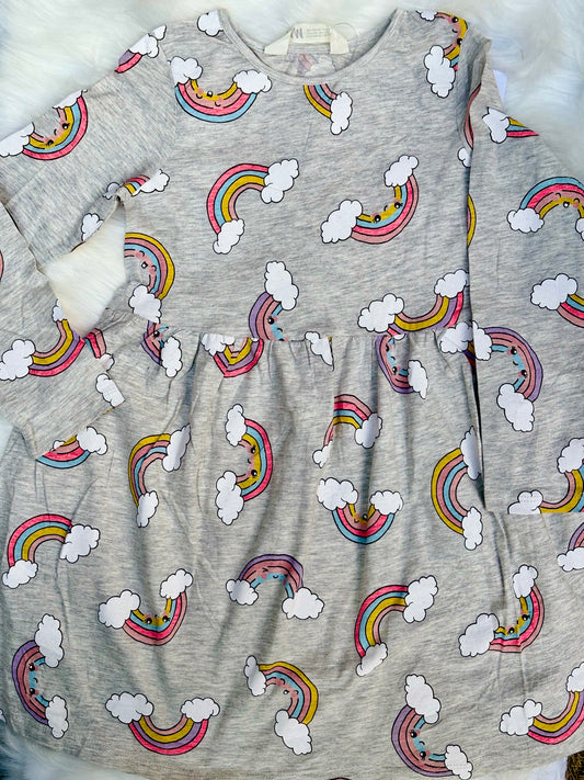 Rainbow Girls Casual Frock