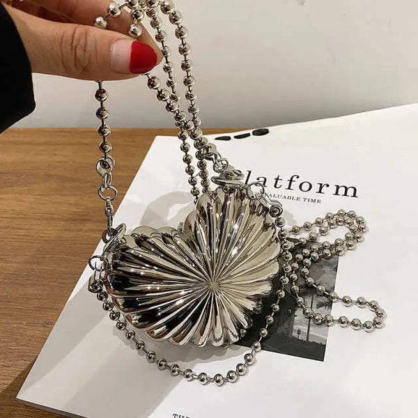 Metal Lipstick Crossbody Bag