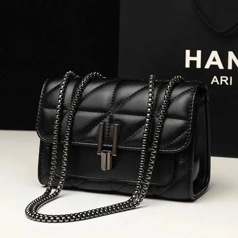 Chanel Style Diamond Chain Small Square Shoulder Bag