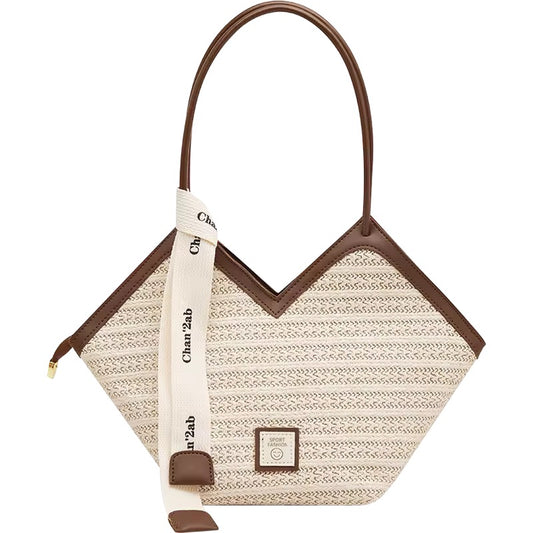 Handmade Woven Large Shoulder travel beach handbag