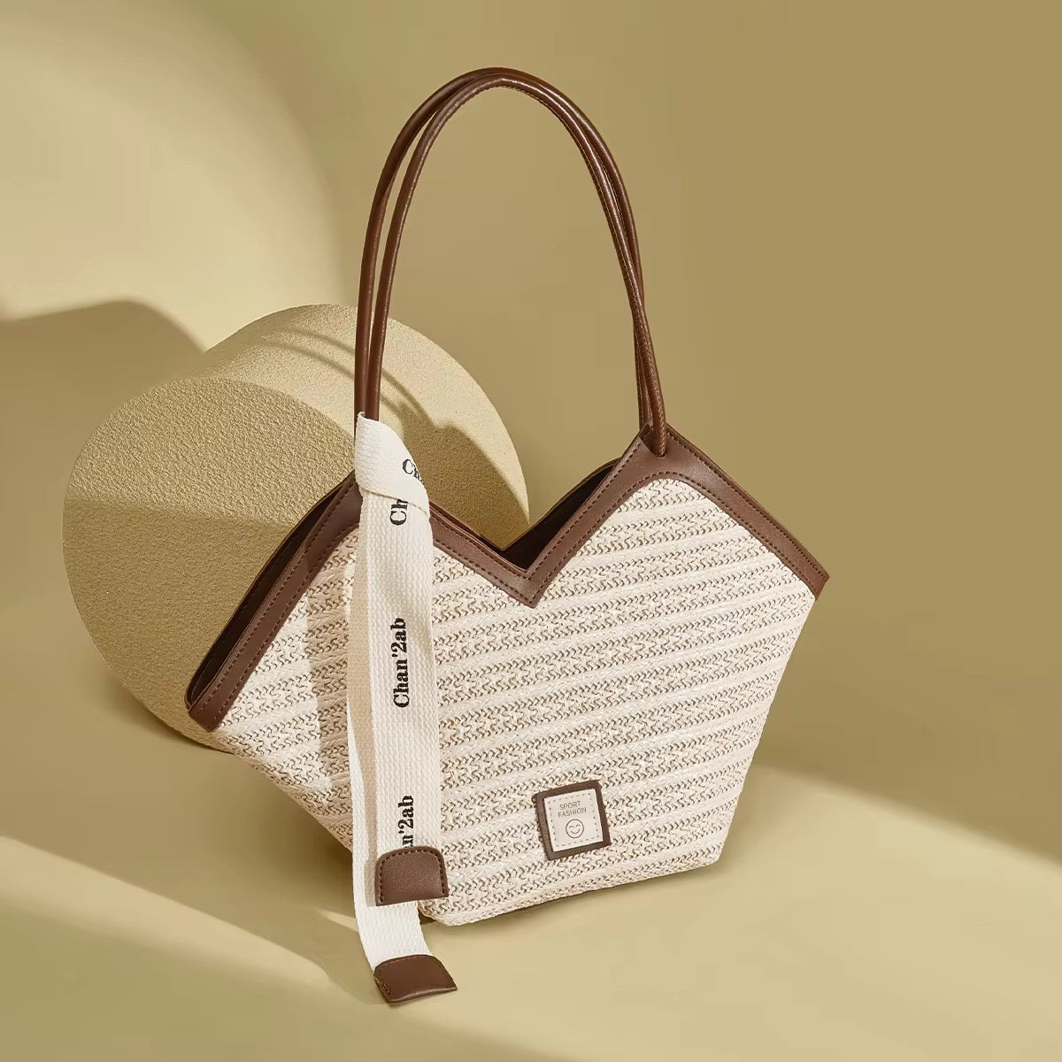 Handmade Woven Large Shoulder travel beach handbag