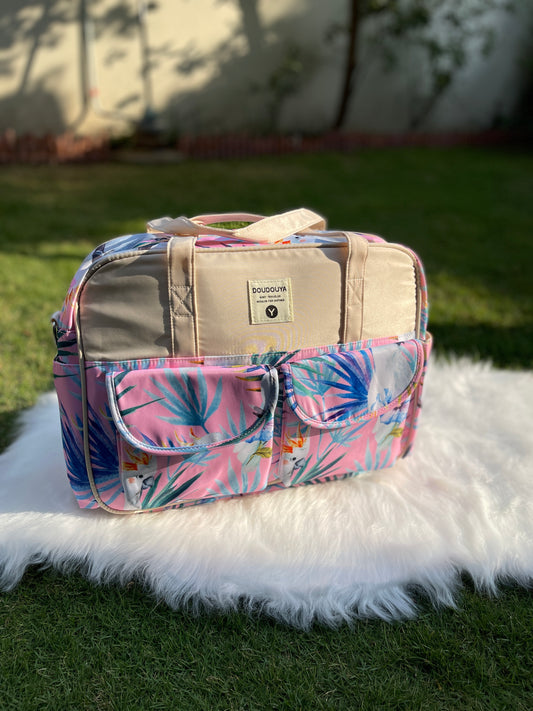 Pink Bird Diaper Bag