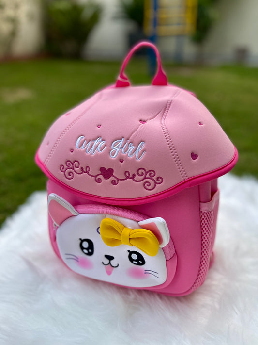 Pink Cute Girl Mini Kids Backpack