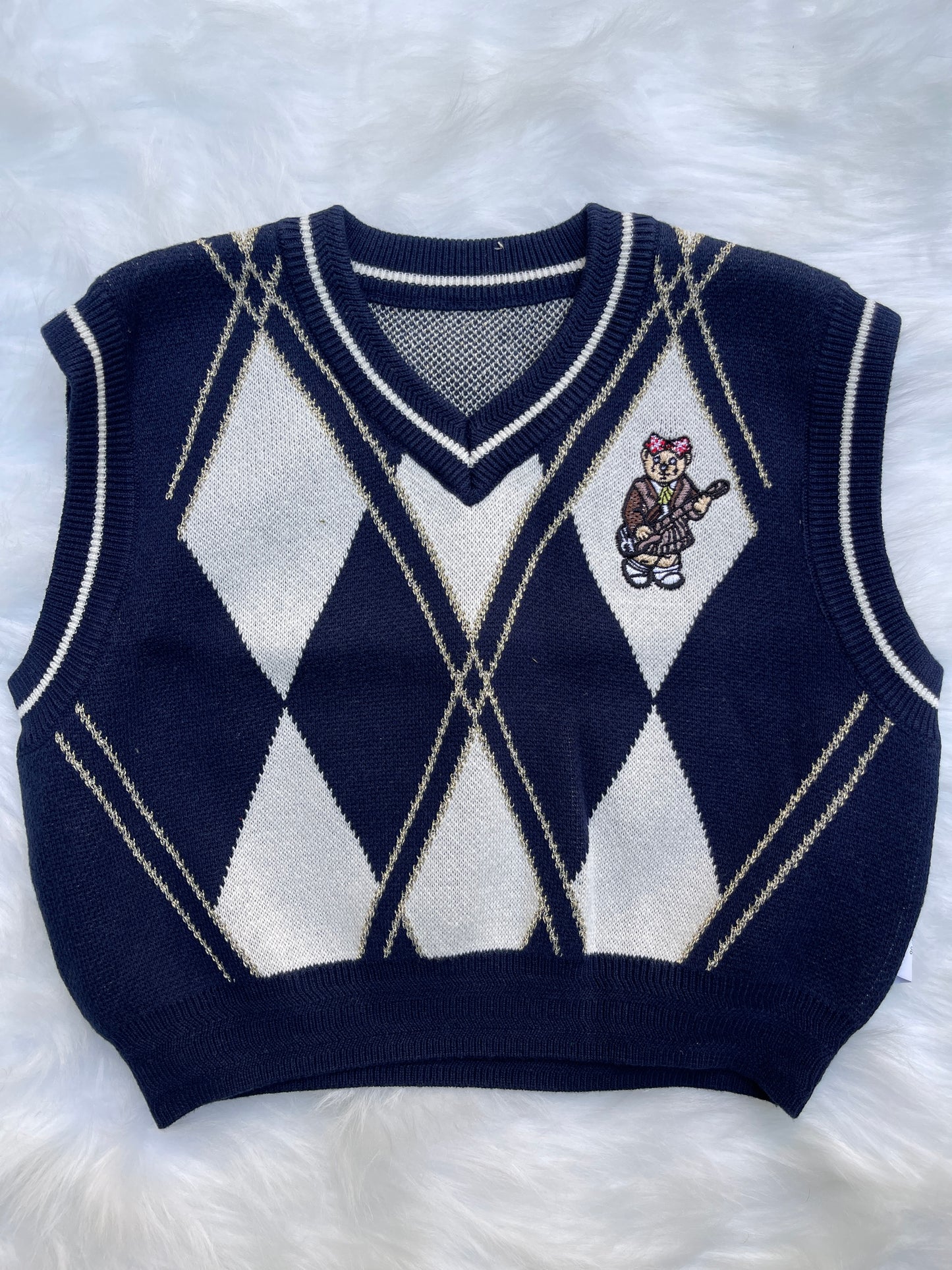 Boys Bear Sleeveless Sweater