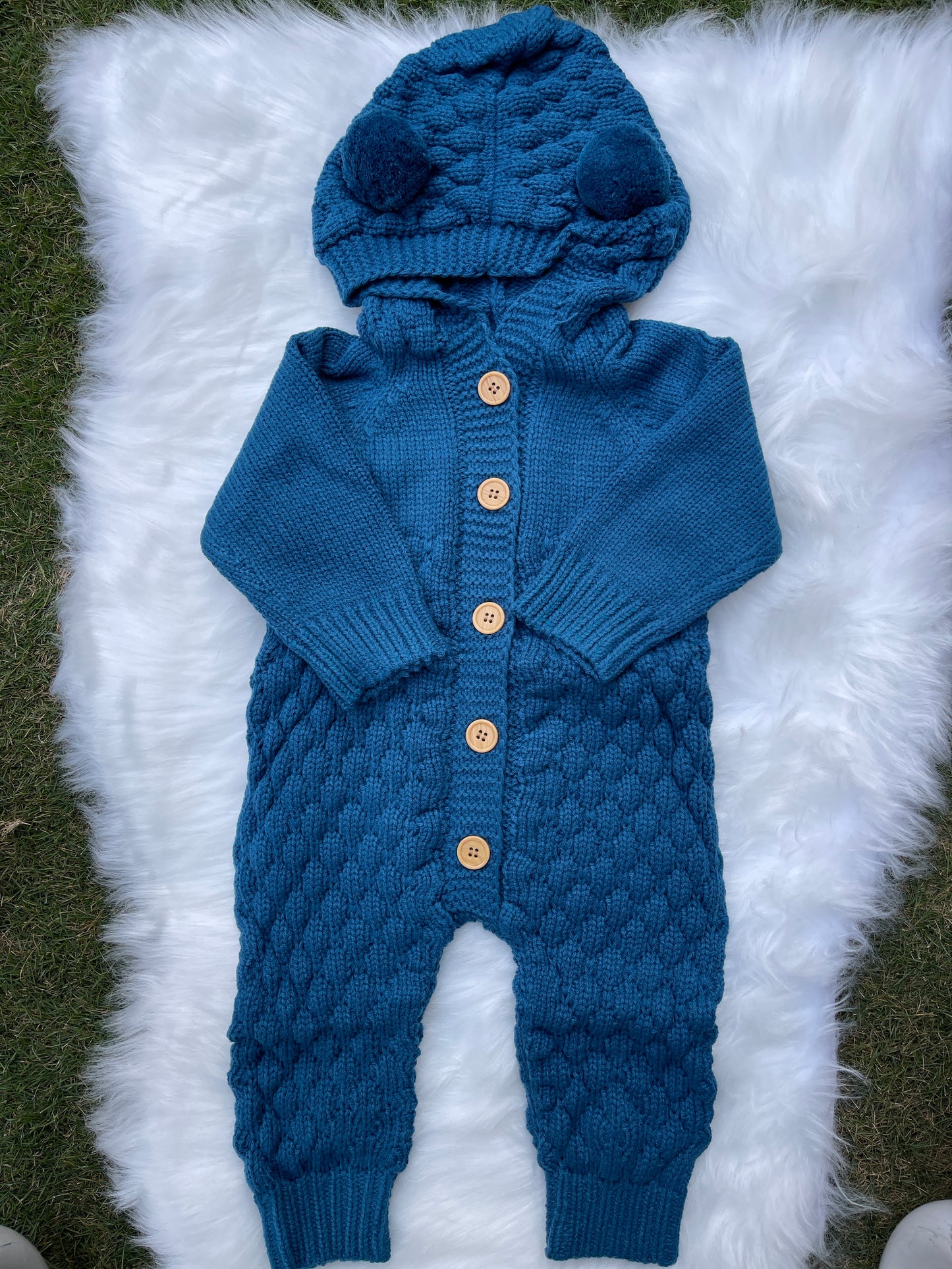 Unisex Long Sleeve Baby Jumpsuit With Hooded Ball
